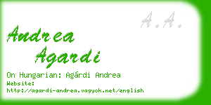 andrea agardi business card