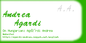 andrea agardi business card